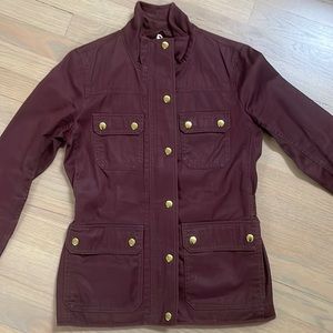 J Crew Resin Coated Twill Field Jacket